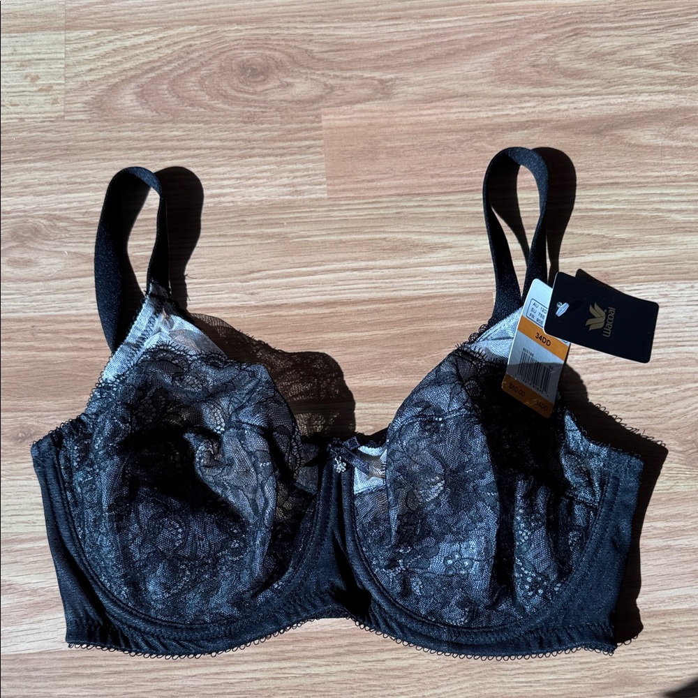Wacoal Black Floral Lace Bra